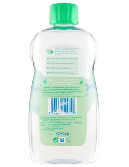 Johnson's Baby Olio 500ml - Aloe Vera - Idratante